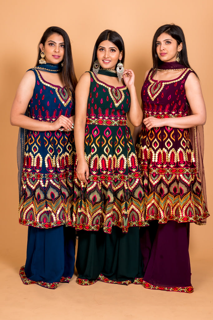 Contemporary  saphhire sharara