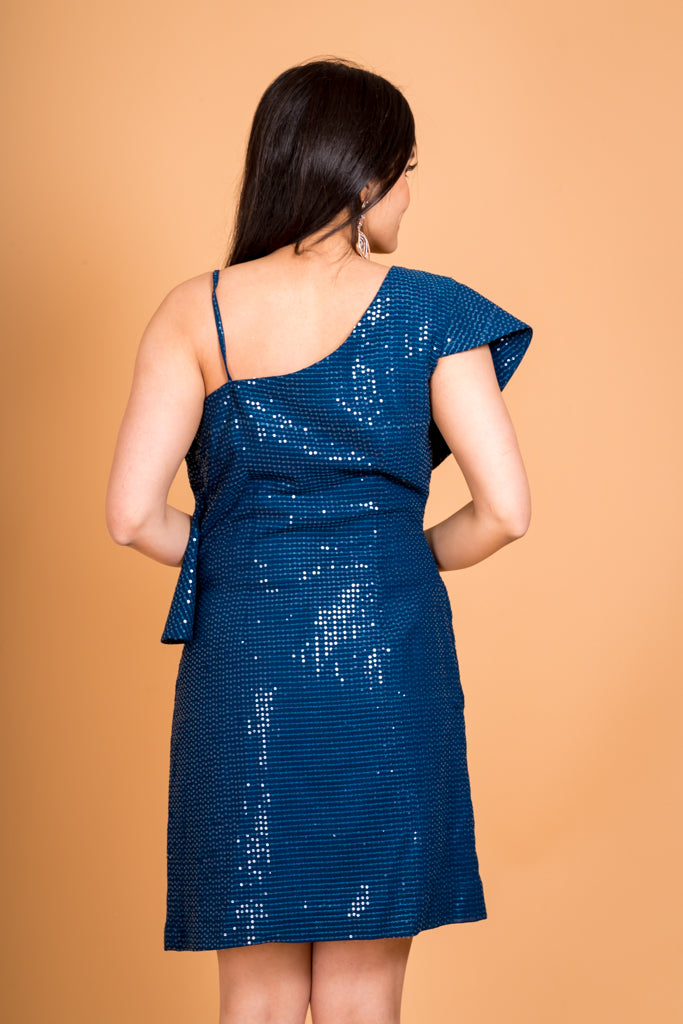 Indigo blue shimmer dress