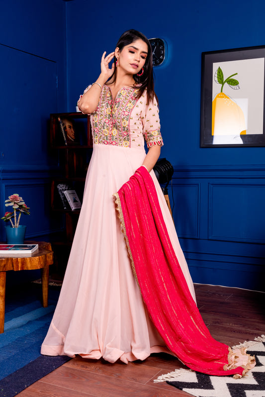 THE PINK OPAL ANARKALI